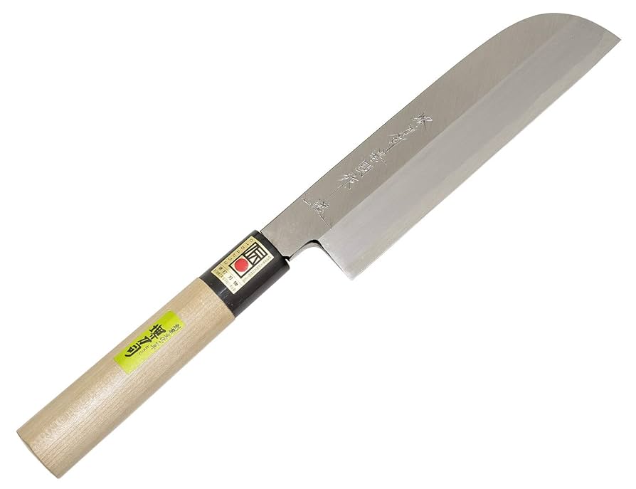 堺刀司　岩国作　菜切 Amazon｜堺刀司 菜切り包丁 シルバー 150mm 岩国 鎌薄刃 A-10067